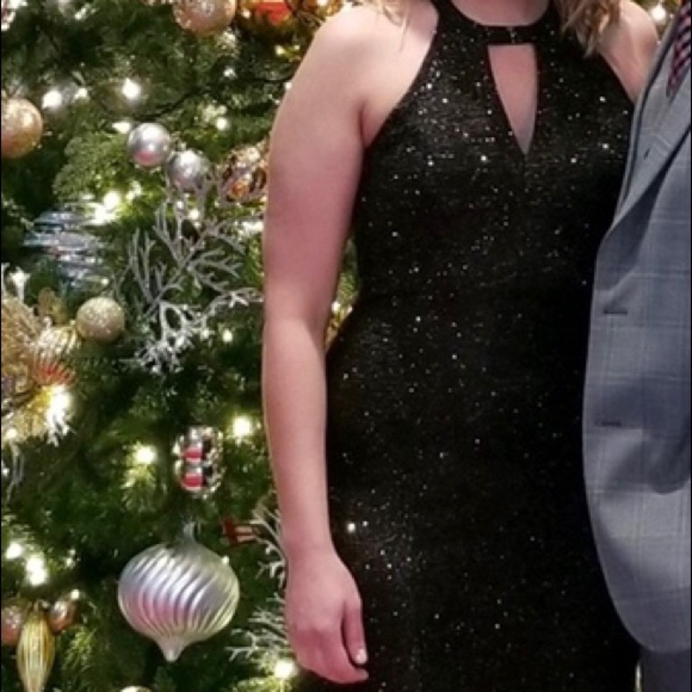 Long black evening dress